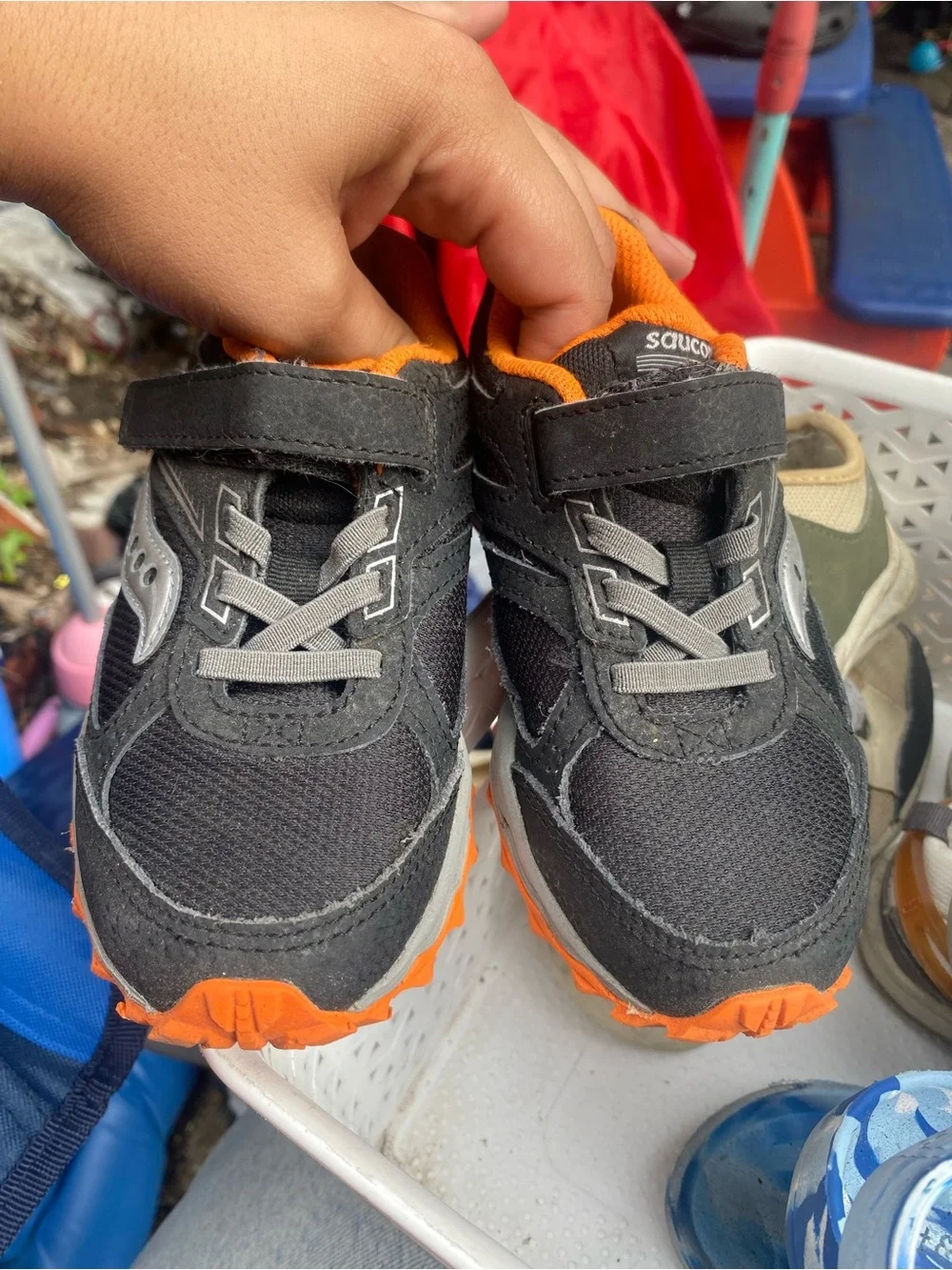 Saucony Kids Velcro Athletic Sneakers Bundle